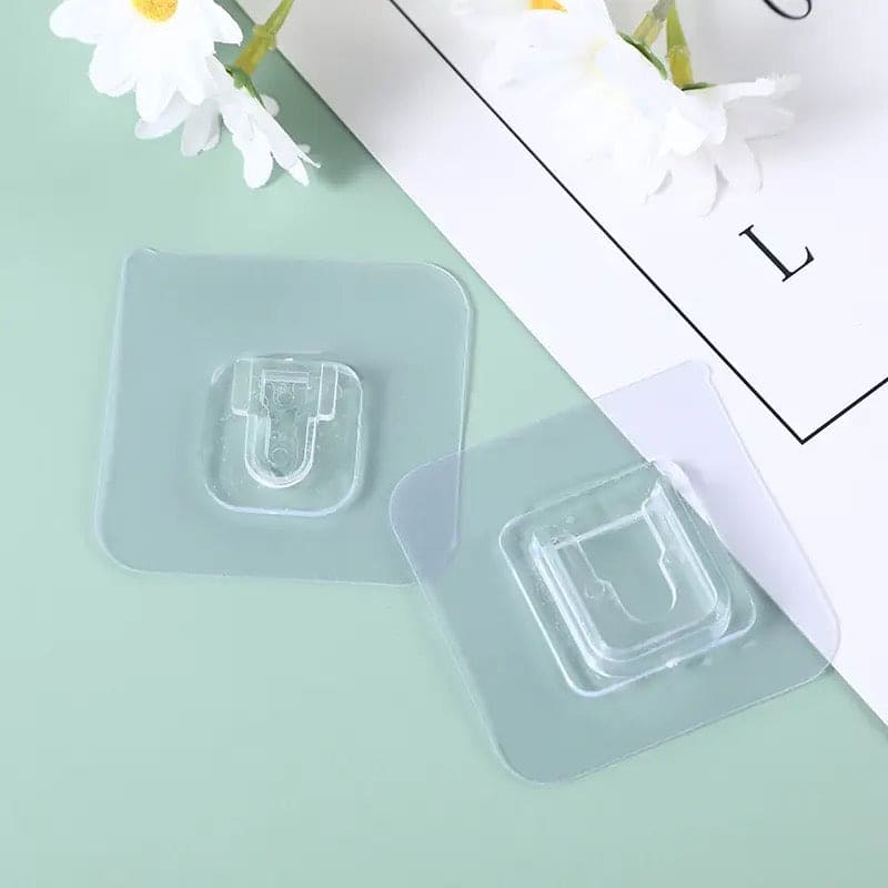 Set Of 4 AB Sticker Set, Pair Double Sided Wall Sticker, Self Adhesive Buckle Wall Hooks, Multipurpose Strong Suction Cup Hooks, Transparent Traceless Adhesive Hooks, Wall Storage Holder For Kitchen And Bathroom Set Of 4 AB Sticker Set, Pair Double Sided Wall Sticker, Self Adhesive Buckle Wall Hooks, Multipurpose Strong Suction Cup Hooks, Transparent Traceless Adhesive Hooks, Wall Storage Holder For Kitchen And Bathroom